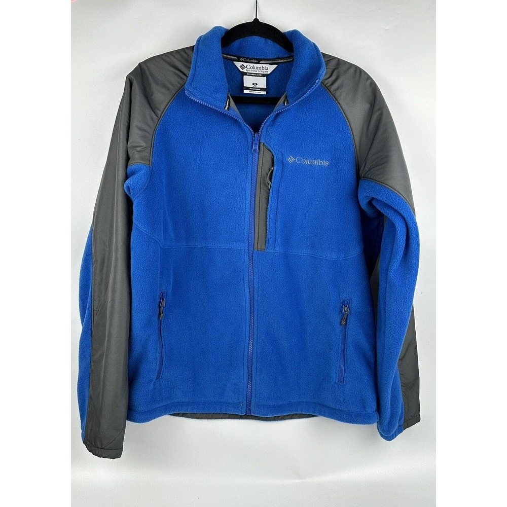 Columbia Jacket Mens Medium Interchange Full Zip Blue And Gray
